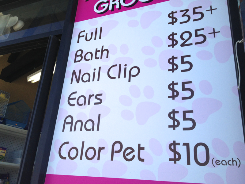 Fumi's Pet Grooming: Price List