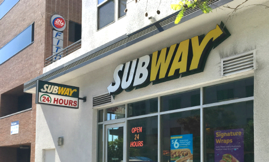 Subway on Wilshire in Koreatown LA