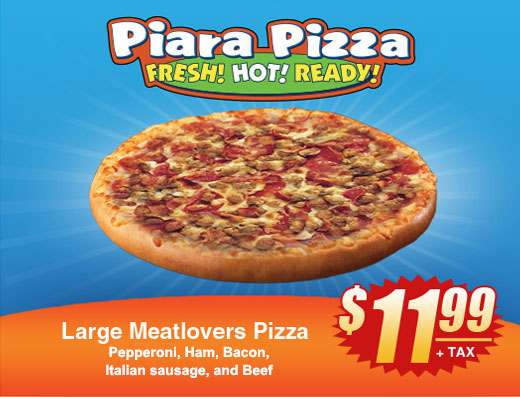 Piara Pizza: Large Meatlovers Pie