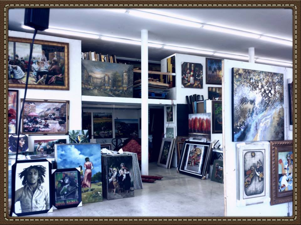 Art Framing Gallery Interior: Paintings