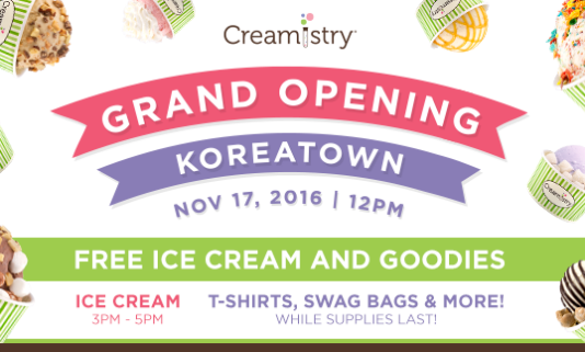 Creamistry Opening in Koreatown LA